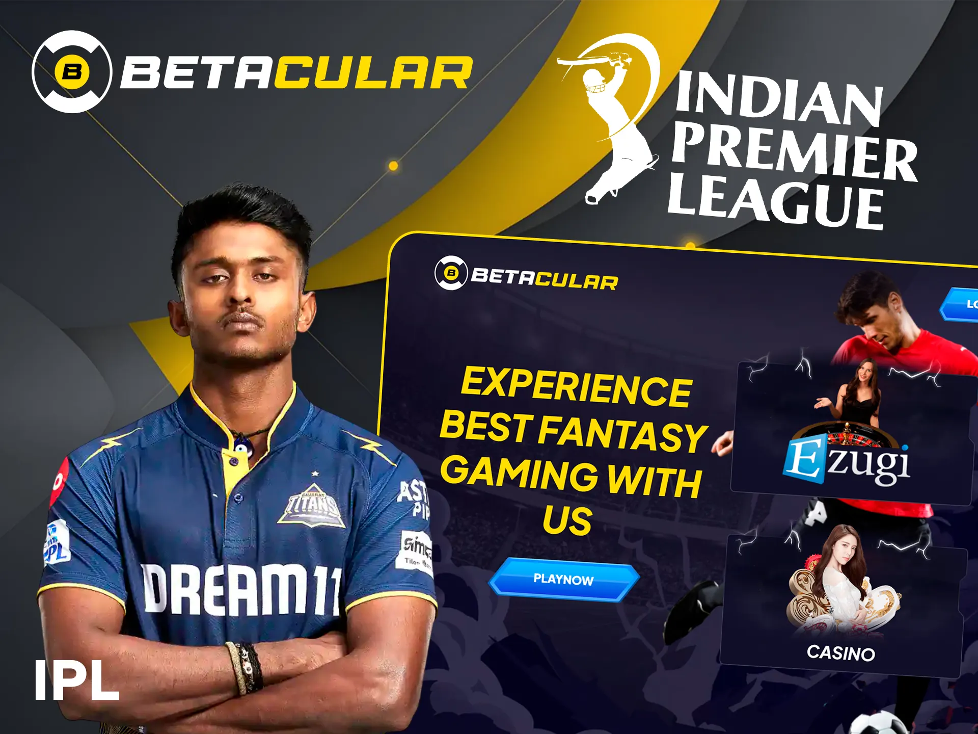 Bet on IPL matches on the Betacular site.