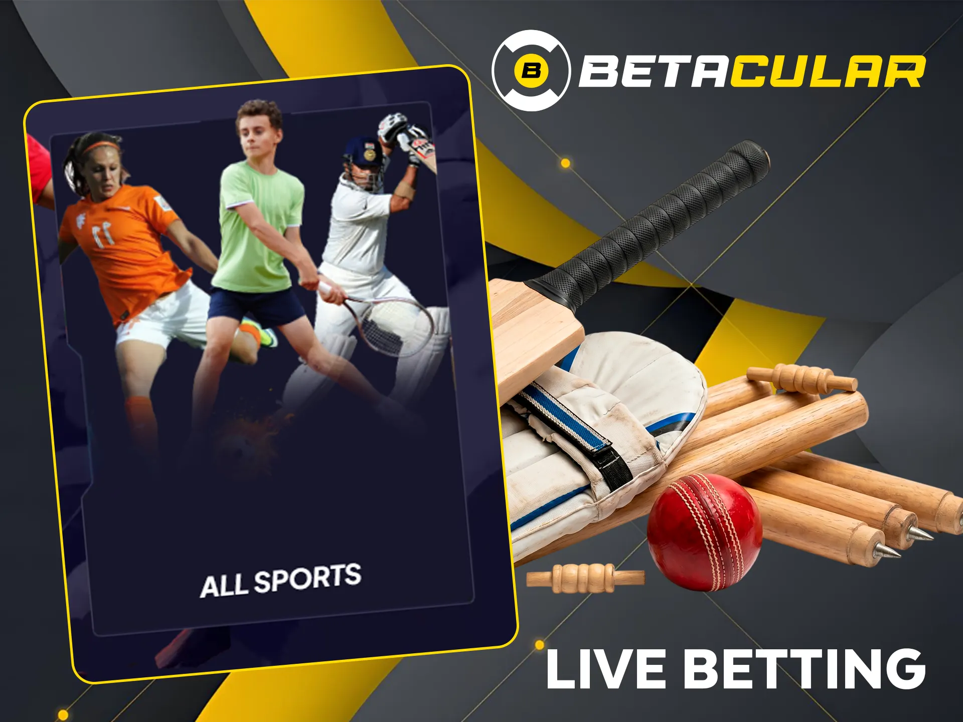 Make live cricket bets on the Betacular site.
