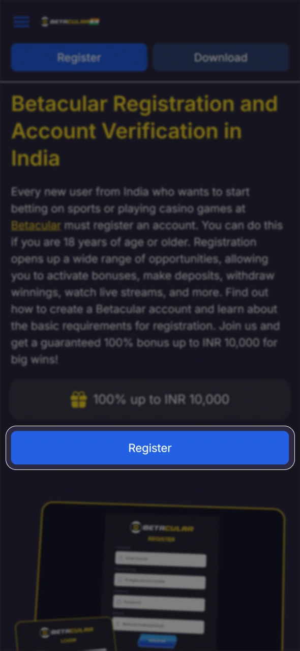 Click on this button to join Betacular.